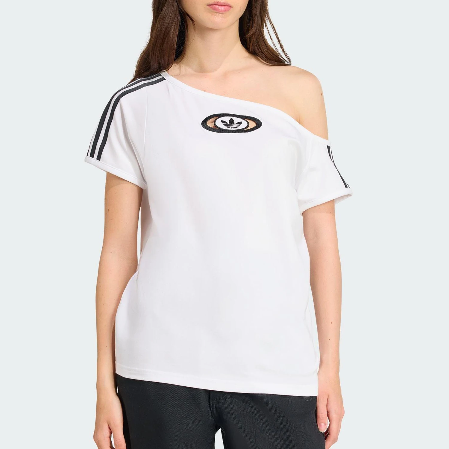 

Adidas Originals Women's Asymmetric Shoulder Fashion Breathable Tee KC8795