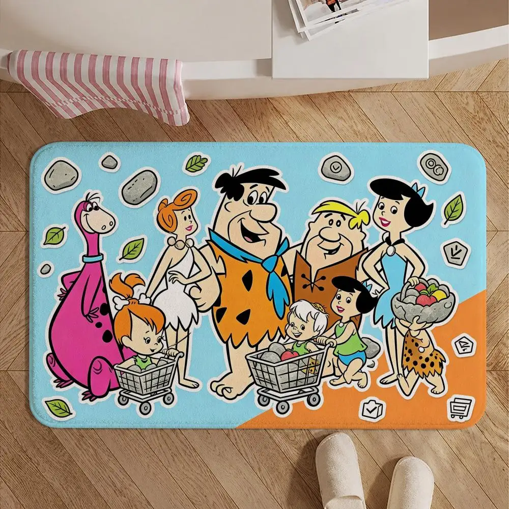 IP-Fred FlintstoneS Floor Mat Soft Non-Slip Bath Mat, Bedside Carpet, Absorbent Doormat for Home