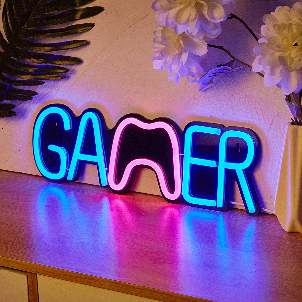 Chi-buy LED Neon Game Pad USB Powered Neon Signs Night Light 3D Wall Art Bedroom Room Decor Lamp Signs Birthday Gift