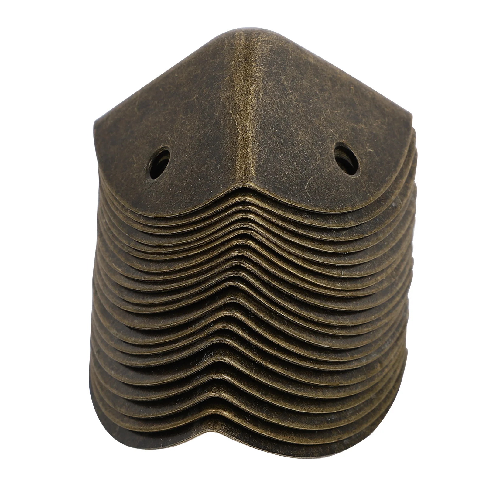 

20Pcs Vintage Metal Corner Protectors Rustic Bronze Finish Furniture Edge Guards for Desk Door Cabinet Jewelry Box Use