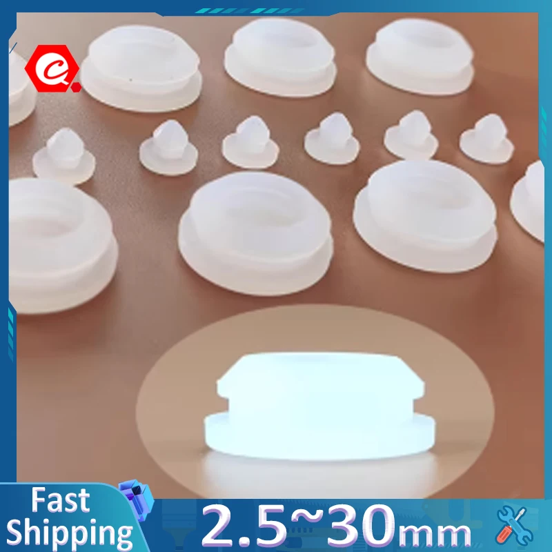Tapones de Silicona Tipo T de 2.5-30mm, Tapones Transparentes para Orificios, Tapones de Sellado a Presión, Tapones Invertidos Resistentes al Calor