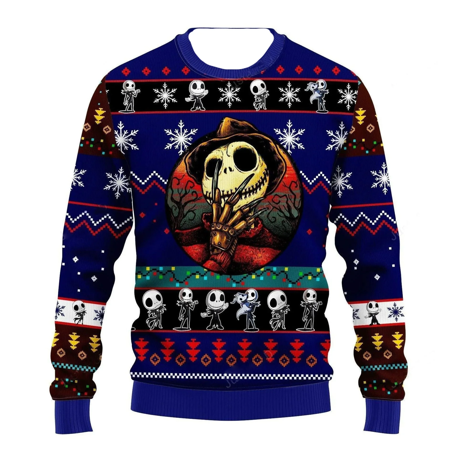 رومانسية كابوس الكابوس قبل عيد الميلاد القبيح عيد ميلاد سعيد سترة الرجال هوديي البلوز القمم الشتاء المرأة البلوز #3