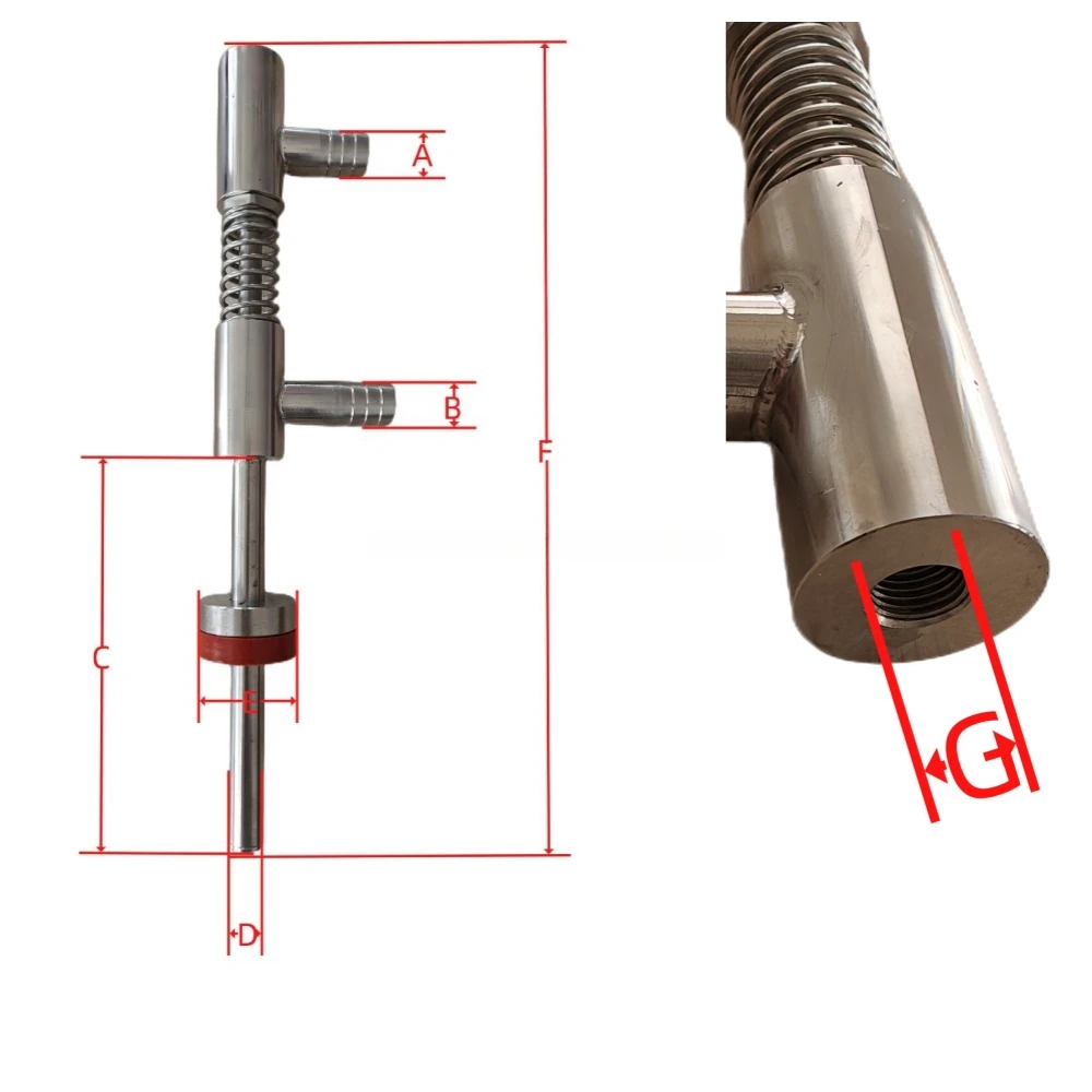 KOFV Customised Corrosion-Resistant Material Overflow Nozzle Filling For Filling Acid Chloride