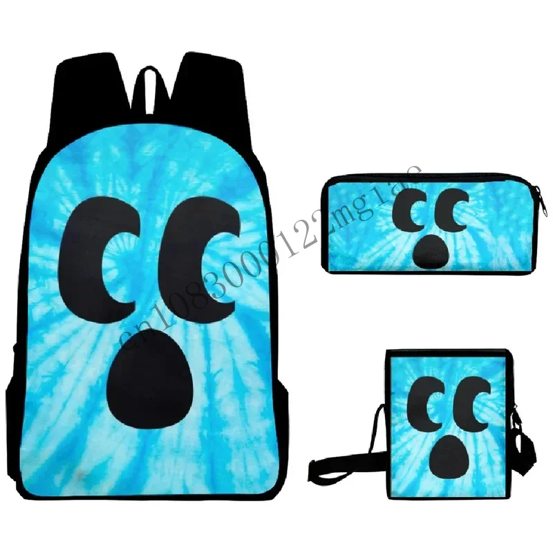 Diamond Craftee Face Tie Dye 3 unids/set mochila con estampado 3D mochila escolar mochila de viaje para ordenador portátil bolsa estuche para lápices CMM221