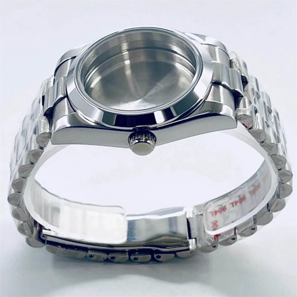 36mm 40mm beveled sapphire glass case strap set for NH34 NH35 NH36 ETA2824 PT5000 movement accessories