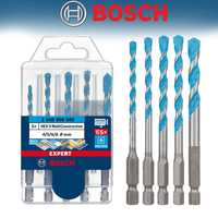 BOSCH Original 2608900585 Hexagon Shank Drill Bit HEX-9 Multifunctional Wear Resistant Drill Bit Tool Set 4/5/6/6/8 MM 5-PCS