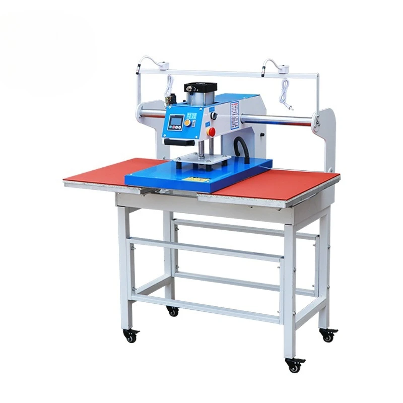 Printing press double station pneumatic printing hot drill schoolbag clothes T-shirt hot press clothing press