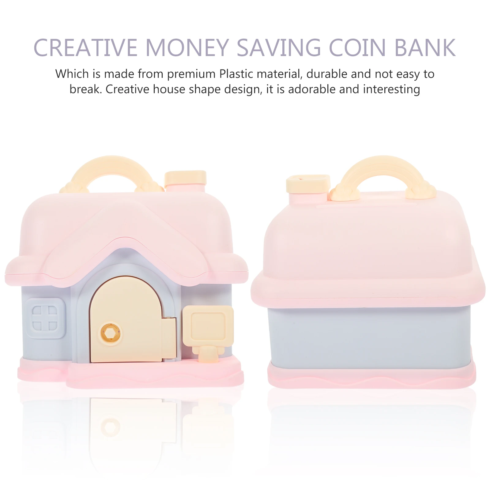 1 Juego de salvavidas para niños, diseño de casa, hucha de plástico anticaída, tarro de almacenamiento de monedas, decoración para habitación de niños, regalo de recuerdo de fiesta