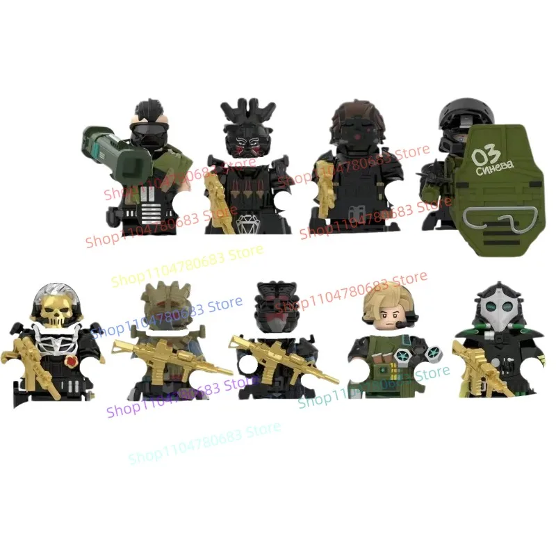 MOC Building Blocks Mechanic Delta Warrior Mini Figure Assembly Model Display Anime Game Character Toy Gift Collectible