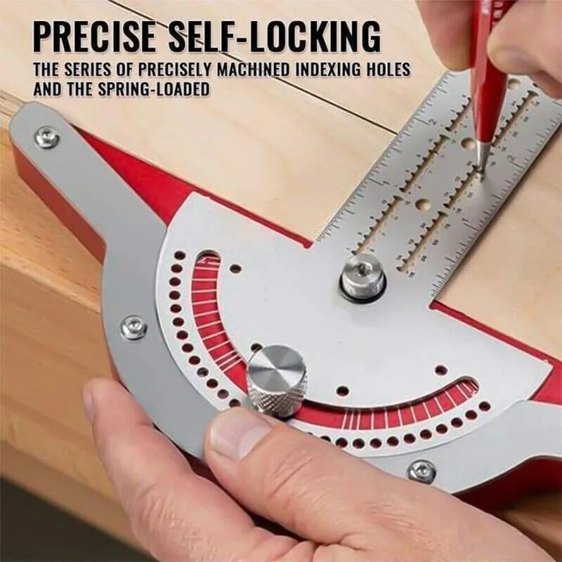 Ultra Precisie Markering Heerser Vierkante T Type Houtbewerking Scriber Meten Houtbewerkers Rand Regel Carpenter Tool