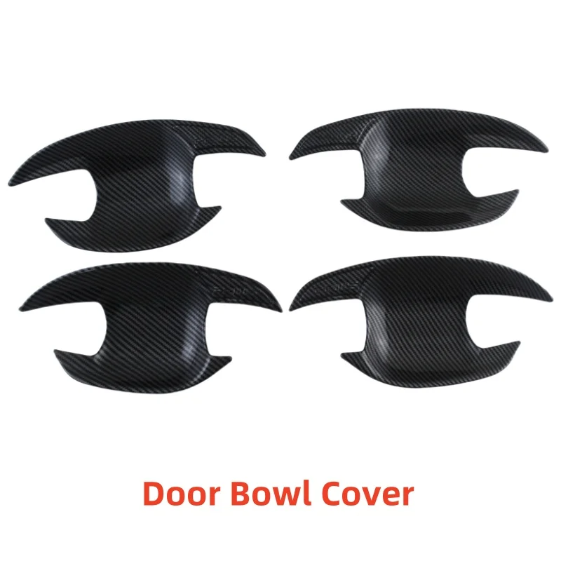 Błyszczące czarne włókno węglowe do Toyota Prius ZVw30 2010 2011 2012 2013 2014 2015 Naklejki na klamki drzwi Akcesoria samochodowe