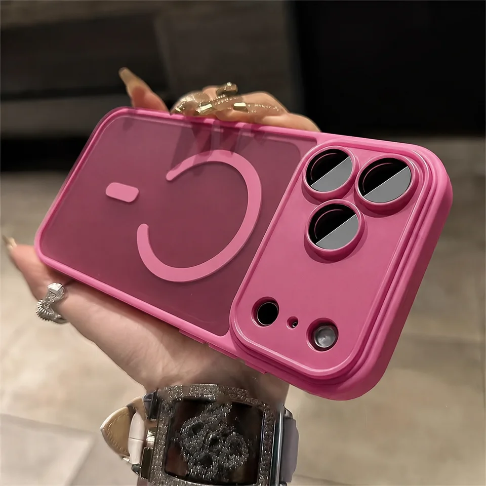 Funda nueva mate translúcida a prueba de golpes para iPhone 18 17 Air 16 15 11 Pro Max 13 12 14 Plus Mini carga inalámbrica magnética 4