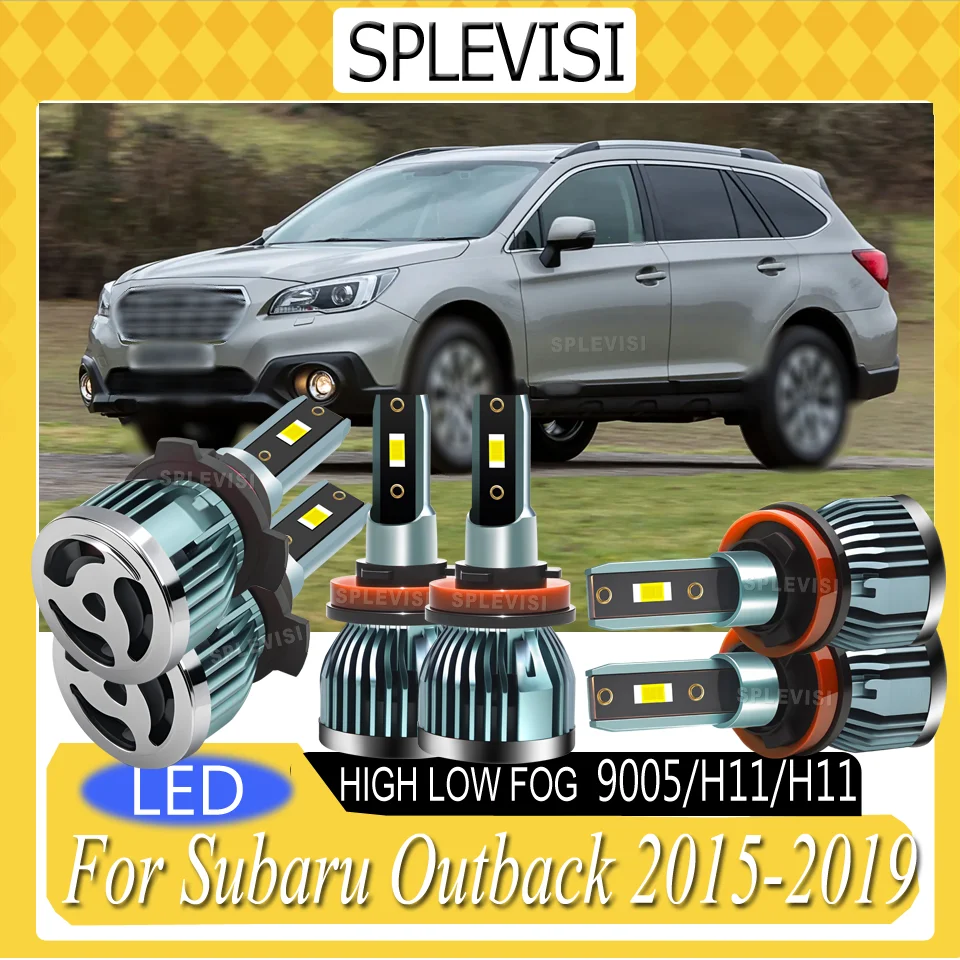 

12v Easy to Install Reliable Night Visibility LED Headlight high low beam foglight For Subaru Outback 2015 2016 2017 2018 2019