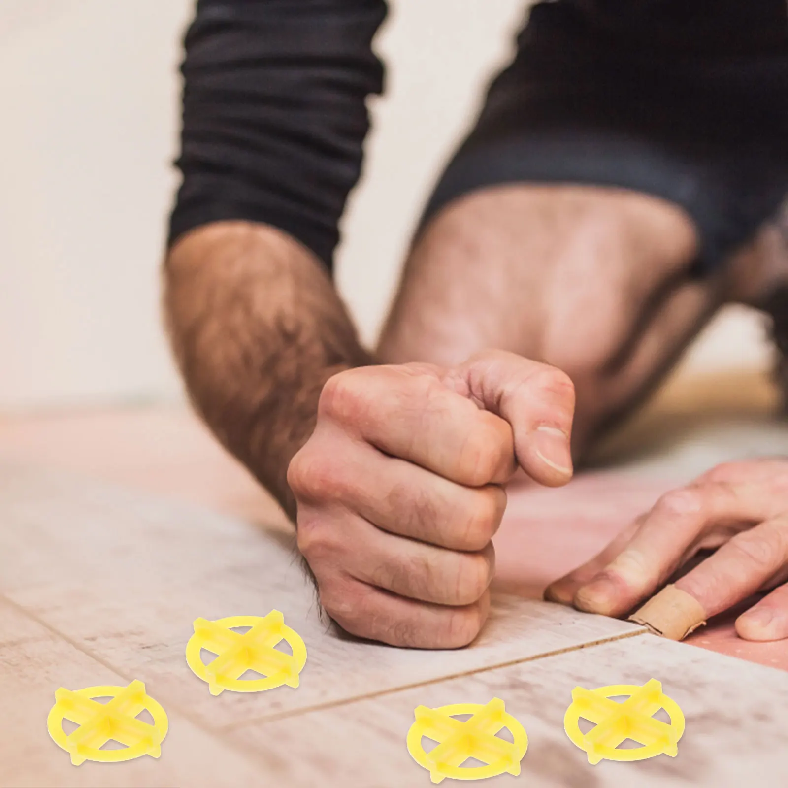 

100Pcs Plastic Tile Spacers Reusable Cross Shape Positioning Tool for Ceramic Stone Tile Gap Leveling Spacer Plastic Spacer