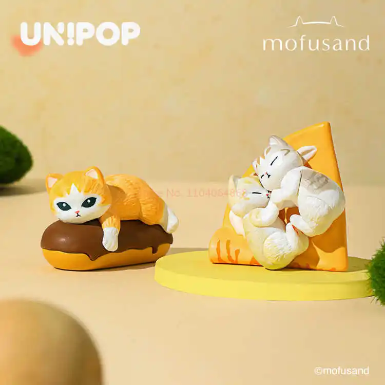 حقيقية في المخزون جديد Mofusand V3 Pangpang سلسلة أكياس أعمى صغيرة اللعب Q طبعة القرش القط سطح المكتب الحلي فتاة هدايا عيد الميلاد