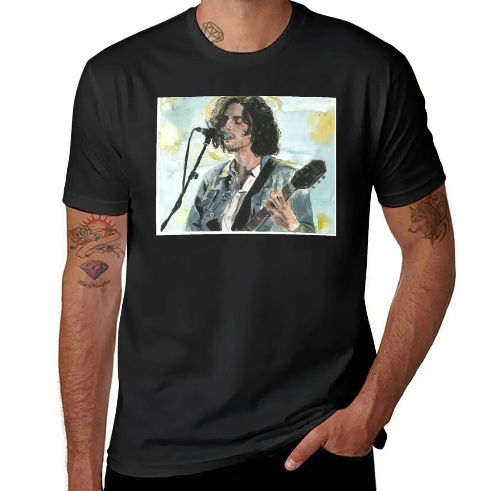 Hozier 'Sunlight' gouache painting - @jay_scrawls T-Shirt blanks animal prinfor boys kawaii clothes Short sleeve tee men