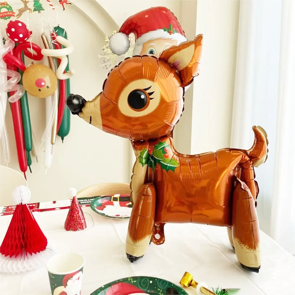 4D الغزلان Airwalker المشي بالون الحيوان لعيد الميلاد لوازم الحفلات الغابات المخلوق باك أو دو الغزلان مايلر احباط بالونات