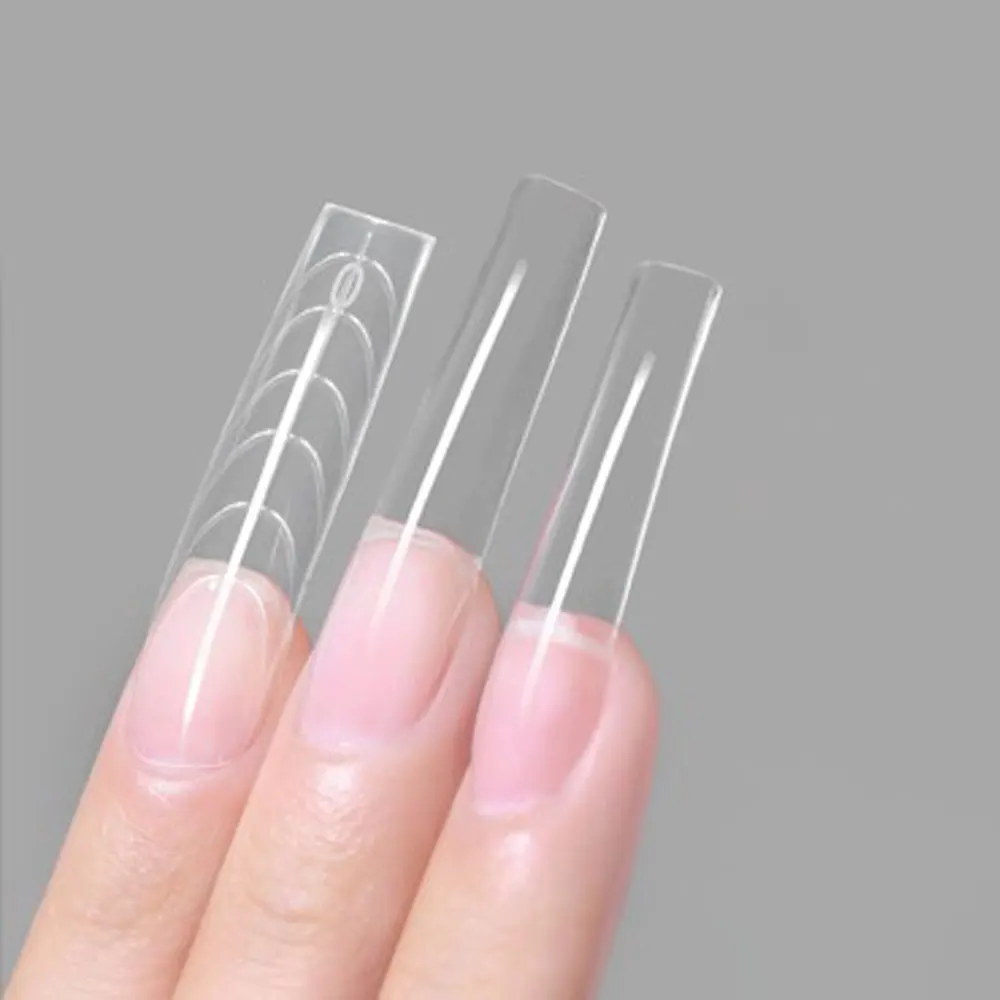 ساندويتش أشكال أظافر مزدوجة 240 قطعة ملحقات-أشكال مزدوجة نعش اللوز أشكال أظافر قالب علوي قالب سفلي ثلاثية الأبعاد شبه منحرف #5