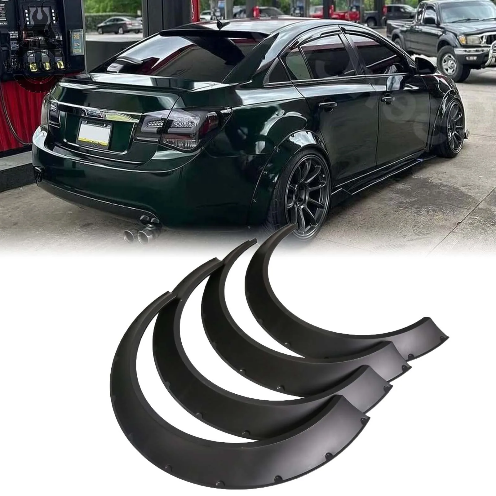 

4PCS Fender Flares Over Wide Body Kit Wheel Arches Protector For Chevrolet Cruze