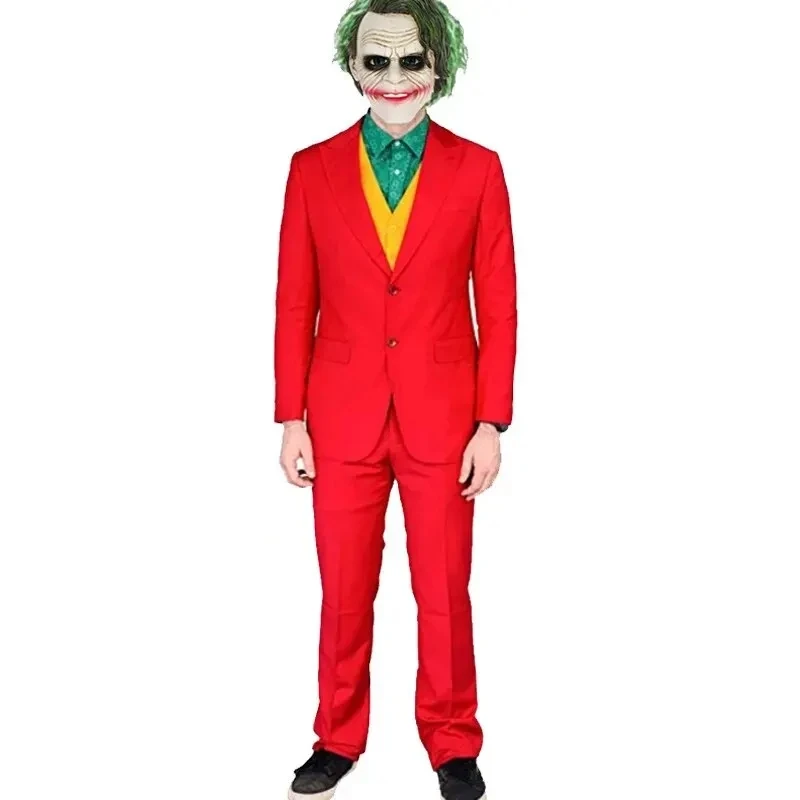 Movie Characters Joker Male Cosplay Costume Anime Character Halloween Costume Cosplay Costume Set Mask Uniform Wig