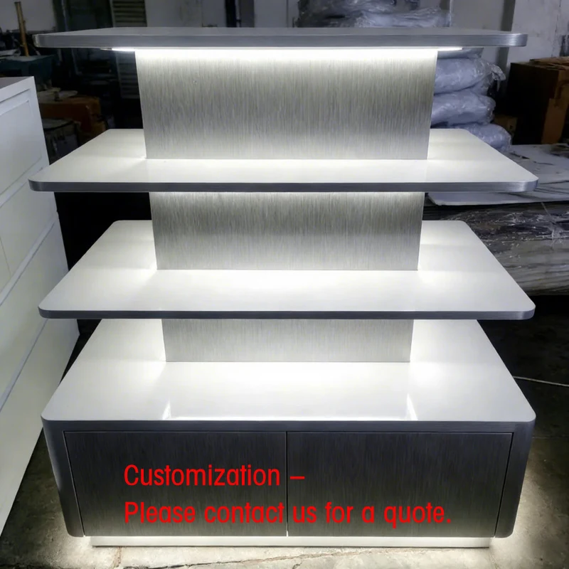 custom.Custom Modern High-End LED MDF Shoe Bag Display Cabinet Multi-Layer Storage Showcase Recyclable Durable Easy