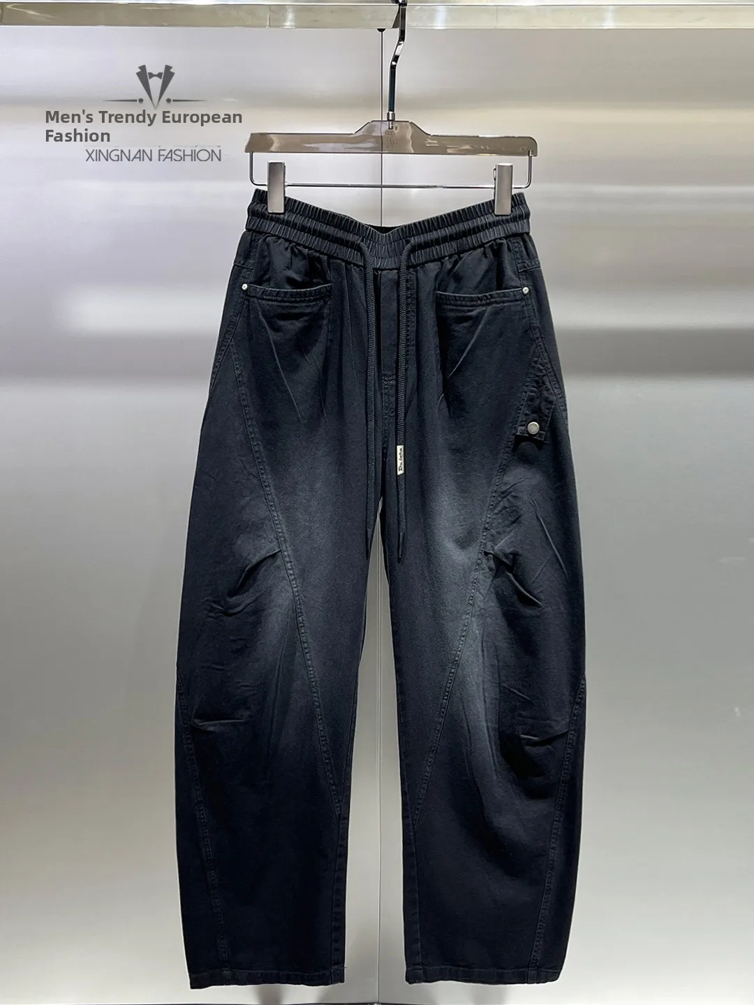 

Retro Cool Men's Loose Wide Leg Casual Pants Bla Knife Thin Cotton Polyester Blend Breathable Comfortable Spring Summer