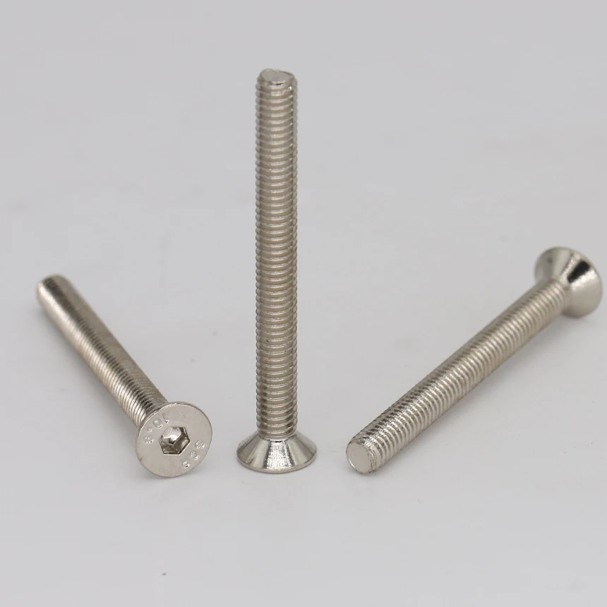 M3 M3*4/5/6/8/10/12/16/20/25/30mm 10.9 Grade Nickel Plated Carbon Steel DIN7991 Flat Countersunk Head Hex Hexagon Socket Screw