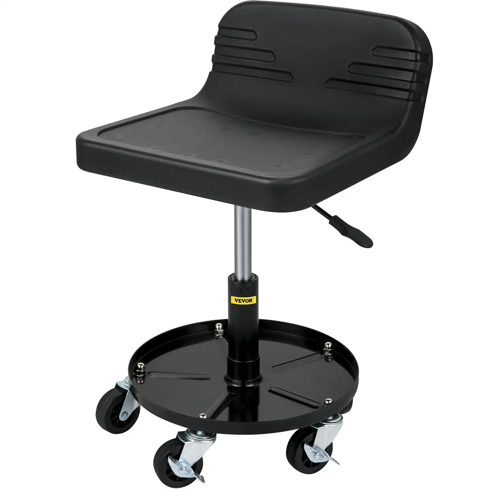 

Rolling Garage Stool, 300lbs Capacity, Adjustable Height from 15.7 in to 20.5 in, Mechanic Seat with 360-Degree Swivel Wheels