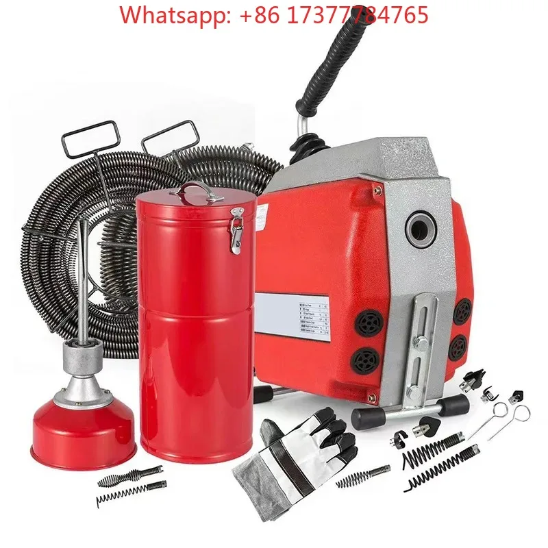 Red Electric Drain Pipe Cleaning Machine Eco-Friendly Plumbing Equipment for Unclogging for Sale