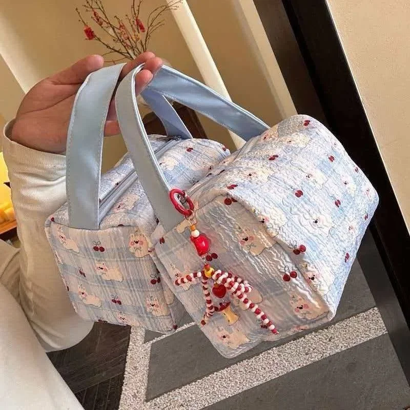 Cartoon Cat Cosmetic Bag Convenient Makeup Toilet Bag Large Capacity Three-dimensional Travel Storage Bag Storage