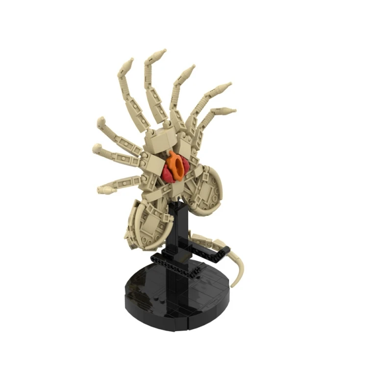 Moc Alien Facehugger Model klocki w pełni przegubowy rekwizyt filmowy figurka kolekcjonerska technologia dekoracja filmów z horroru