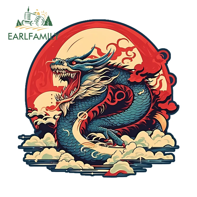 

EARLFAMILY 13 см × 12,7 см стильные автомобильные наклейки с драконом мечты крутые индивидуальные наклейки креативный солнцезащитный водонепроницаемый Стайлинг автомобиля