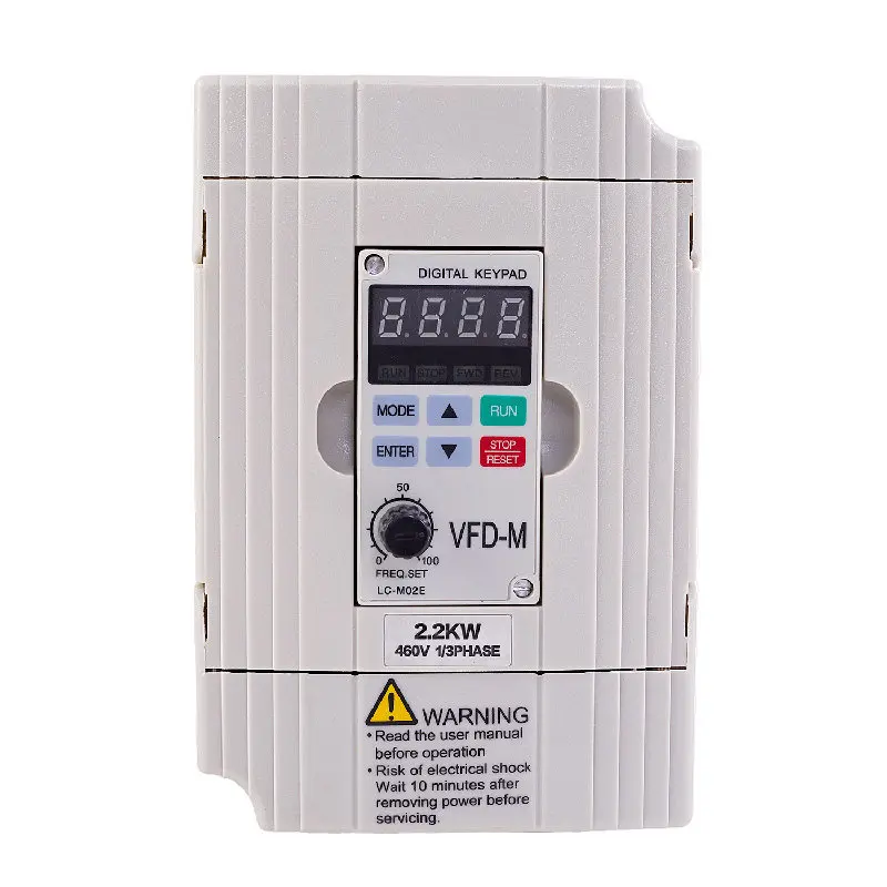 TAIDA VFD Inverter 380V 3-Phase to 220V 1-Phase, 1.5-7.5kW for Water Pump Motor Speed Control