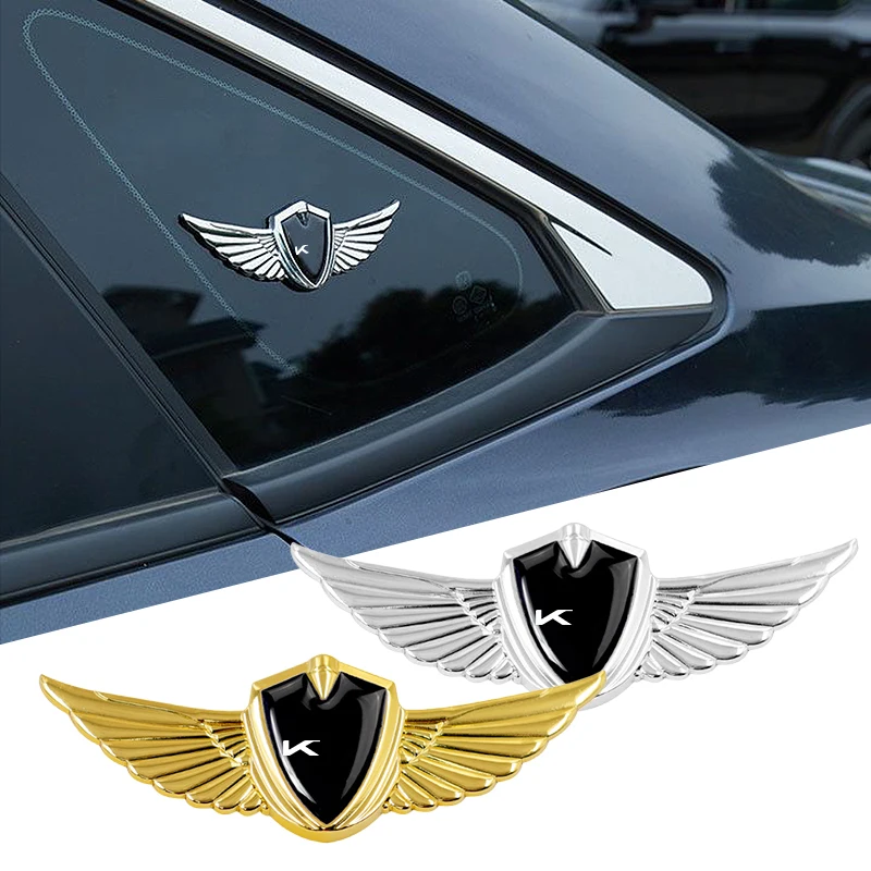 3D Wings Styling Metal Car Emblem Sticker Accessories For Kia Rio 3 K2 Ceed Cerato K3 Sportage 4 Picanto K5 Optima Sorento Forte