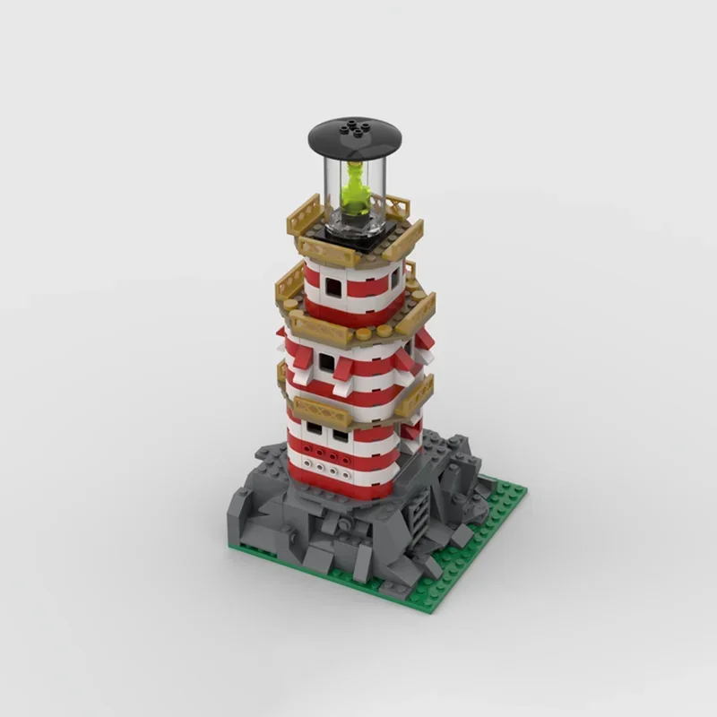 Street View Model Moc Building Blocks Lighthouse Model Technology Brick DIY Assembly Construction Toy Holiday Gifts