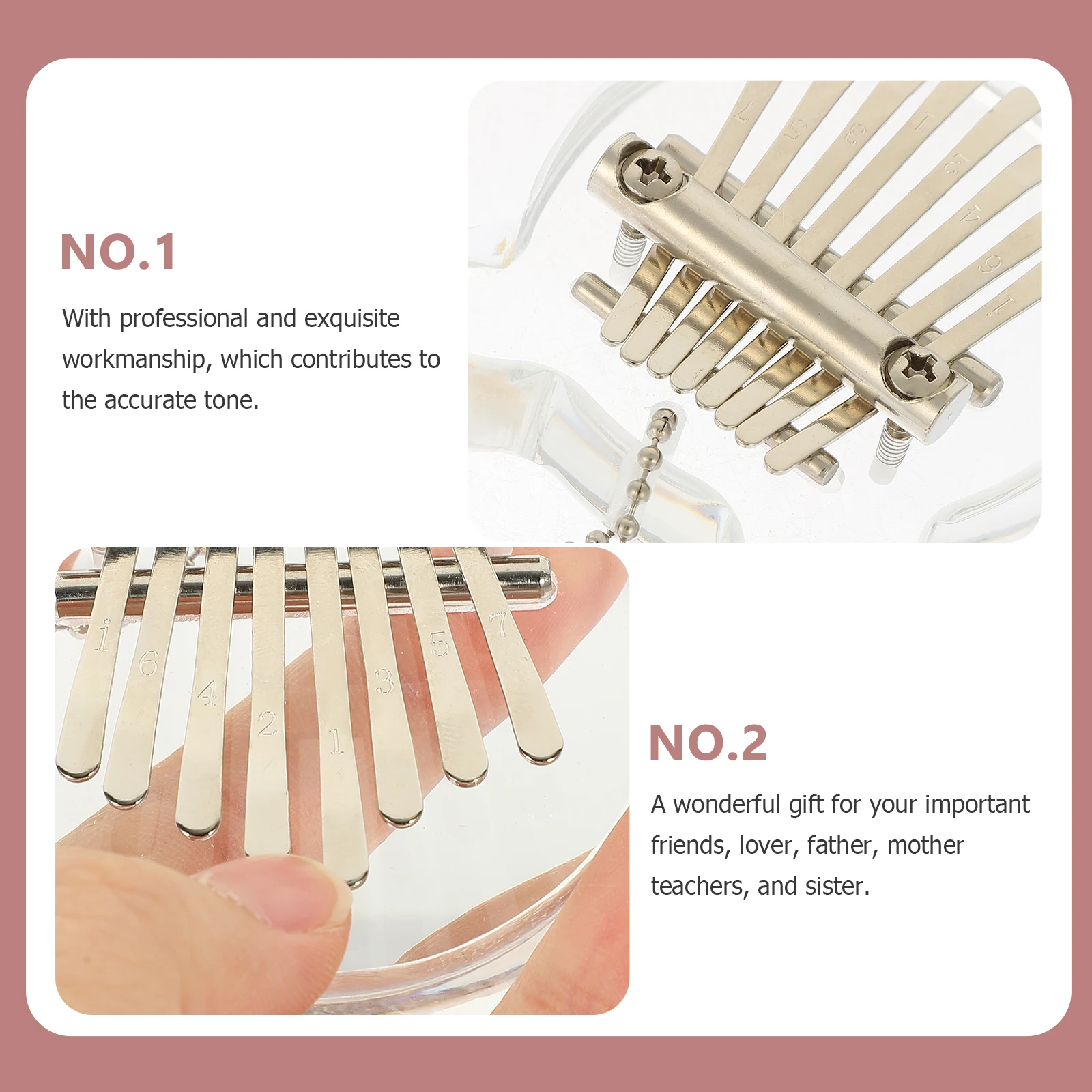 

Kids Musical Instruments Crystal Kalynba Kalimba Thumb Piano Beginner Tuning Finger Small Mini Child
