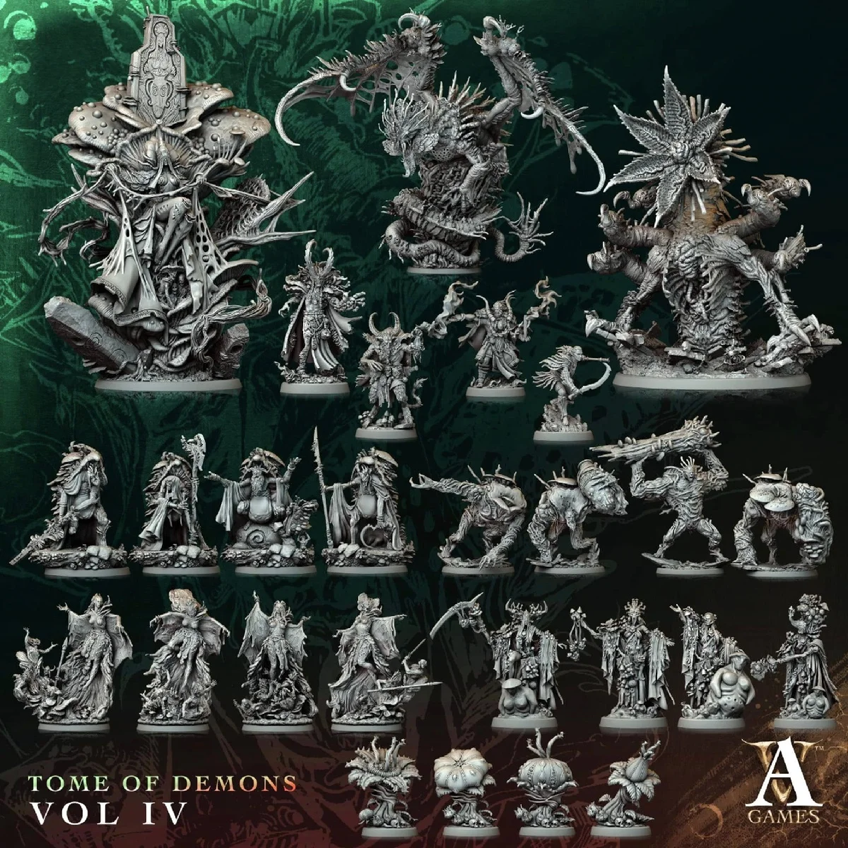 

Dnd Miniatures Figures 3d Printing Swamp Spore Flower Spore Nine-headed Dragon Bishop Prophet, Returnee Servant DND Chess Model
