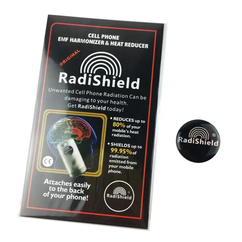 

Customcustom radishield sticker. EMF sticker, radiation protection safe anti radiation sticker for mobile phone with manual card