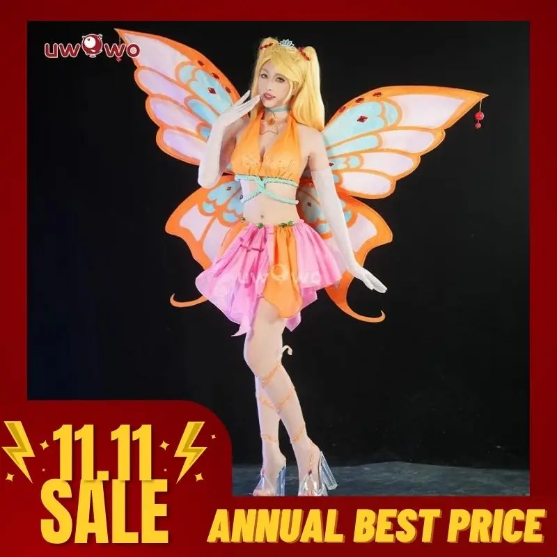 IN STOCK UWOWO Bloomm Enchantixx Season3 Stellaa Cosplay Costume Big Fairy Wings Cosplay Outfit Butterfly Fairy Wing