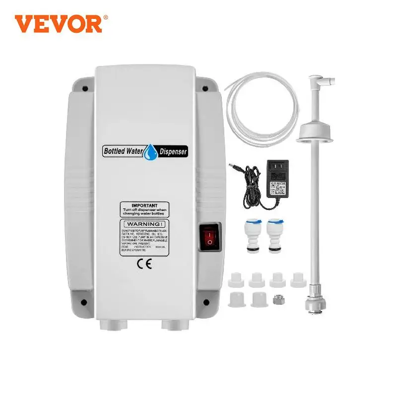 VEVOR Distributeur d'Eau Électrique 3,78 L/min Pompe de Distribution Eau 40PSI Pompe Distributrice d'Eau à 1 Tube Système Pompe à Eau Grande Capacité 11-22L pour Machines à Espresso Bouteilles