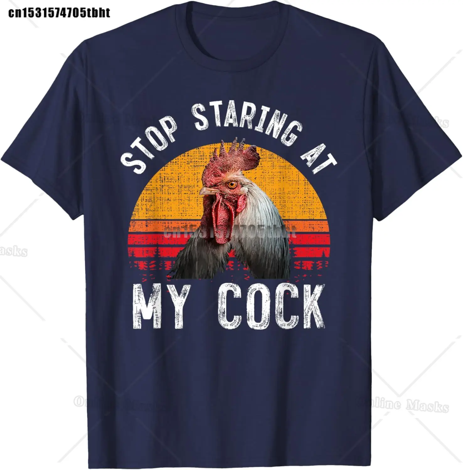 مضحك الدجاج الديك توقف عن التحديق في تي شيرت الديك الخاص بي هدية تي شيرت
