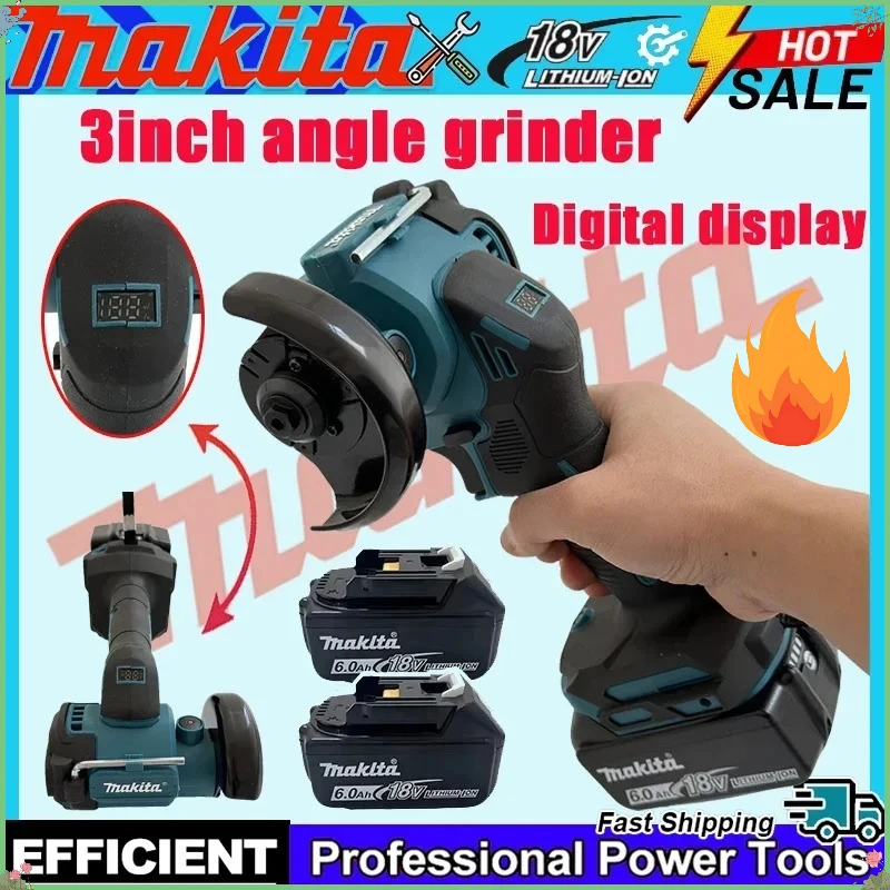 

Бесщеточная мини-угловая шлифовальная машина Makita с цифровым дисплеем, полировальная и отрезная машина, электроинструмент для аккумуляторов Makita 18В 20В