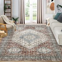 200x290cm Large Area Rug Boho Carpet Stain Resistant Non-Slip Accent Rug Coffee Table Floor Mat for Farmhouse Office Bedroom