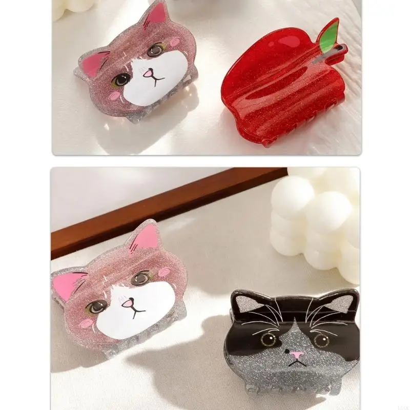 Glitter Claw Hair Clip Barrettes for Half-Up Hair, Home Grooming and Daily Wear Y166