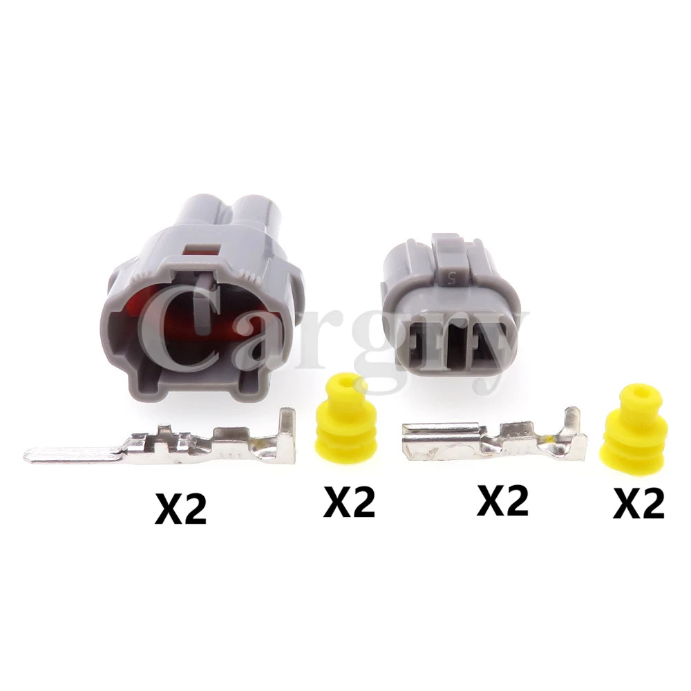 1 Set 2P 6180-2321 6187-2311 AC Assembly Grey Automobile Electric Wire Socket Car Plastic Housing Waterproof Connector