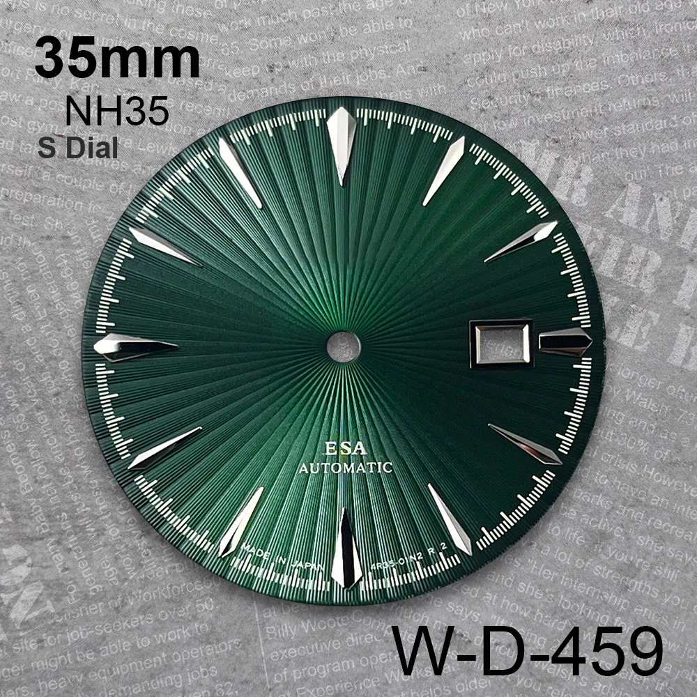 35 مللي متر كوكتيل أحمر S شعار الطلب مناسبة ل NH35 اليابان الحركة التلقائية التدرج ساعة عالية الجودة تعديل الملحقات