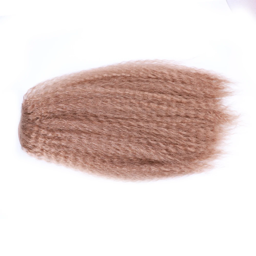 Estensioni coda di cavallo sintetica bionda dorata Afro Puff prodotti per capelli ricci capelli finti coda di cavallo Afro crespo coda di cavallo