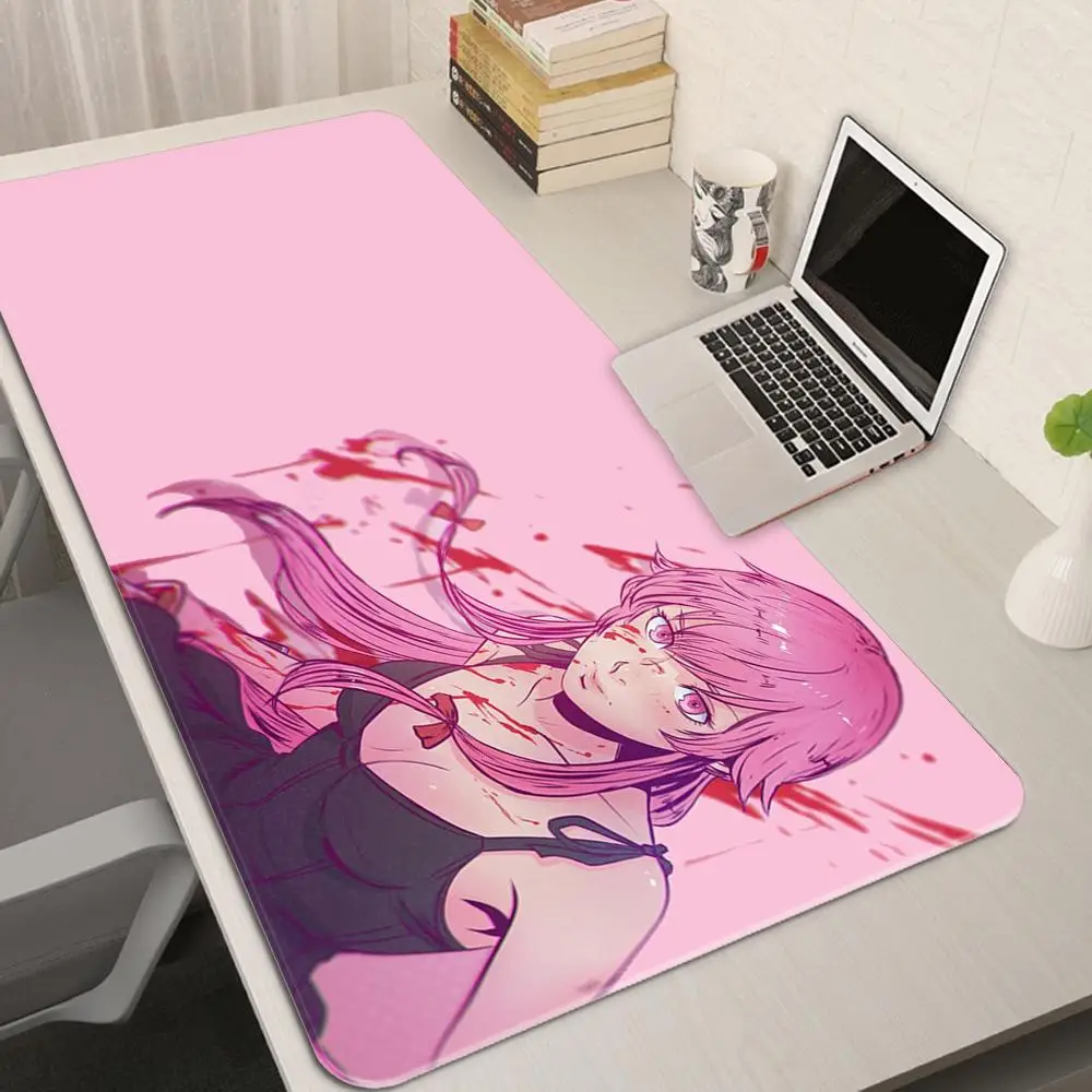 Gasai Yuno Deskmat Xxl Gaming Mouse Pad Gamer Rgb Kawaii Desk Accessories Mousepad Mats Anime Mause Pc Pads Carpet Mat Large Led