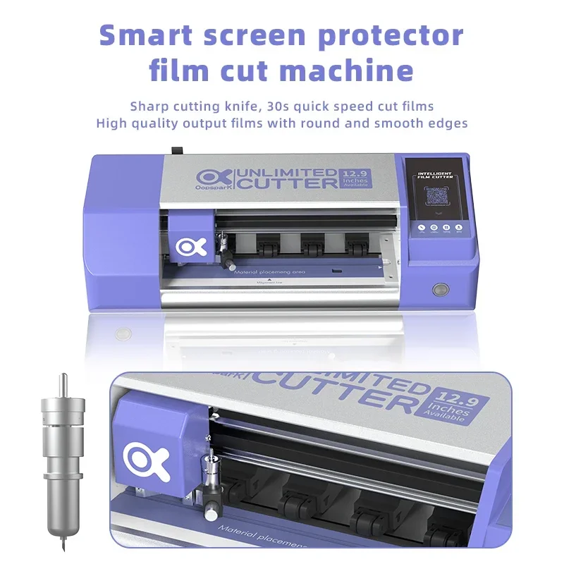 Oopspark Unlimited Screen Protector Cutting Machine Front Hydrogel Films Cutter BT Version Mobile Phone TPU Back Skin Protective