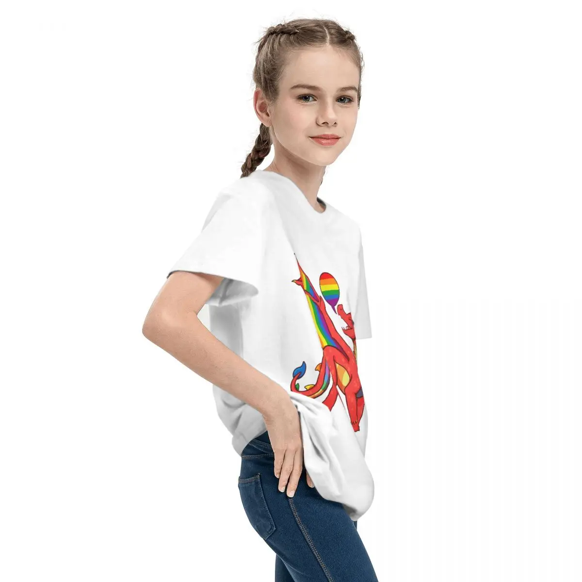 Gay Pride Flag Dragon (2nd Edition) For Y High quality Top tee Novelty Joke Home Harajuku Adolescents T-Shirt image 5